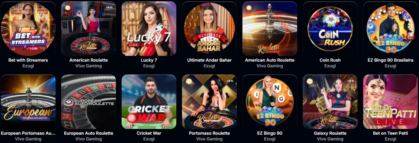 Yep Casino Live Casino – Live Dealer Spiele: Roulette, Blackjack, Baccarat & Game Shows