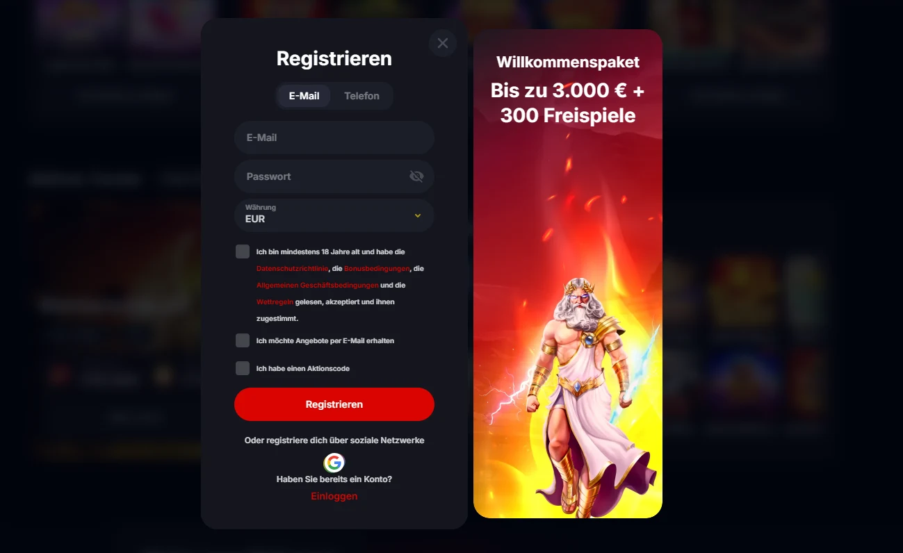 Yep Casino Registrierung 2026 – jetzt anmelden, 50 Freispiele ohne Einzahlung sichern & Willkommensbonus aktivieren